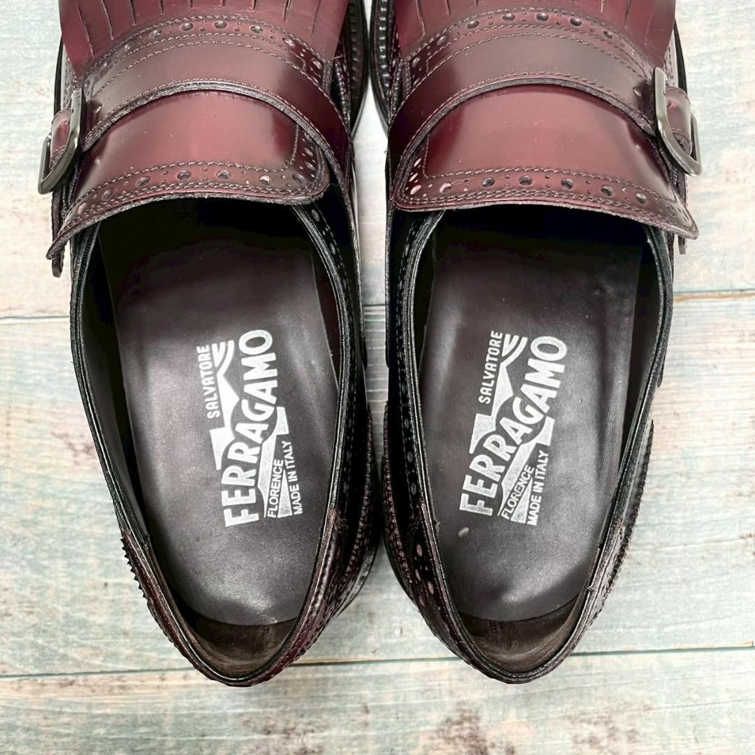 FERRAGAMO - 超美品 FERRAGAMO タッセル ローファー コンビ 8の FERRAGAMO - 超美品 FERRAGAMO タッセル ローファー コンビ 8の