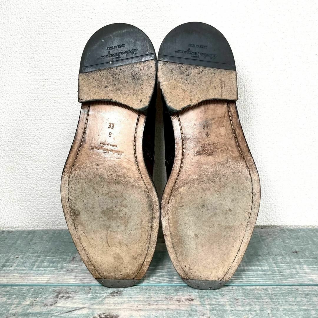 FERRAGAMO - 超美品 FERRAGAMO タッセル ローファー コンビ 8の FERRAGAMO - 超美品 FERRAGAMO タッセル ローファー コンビ 8の