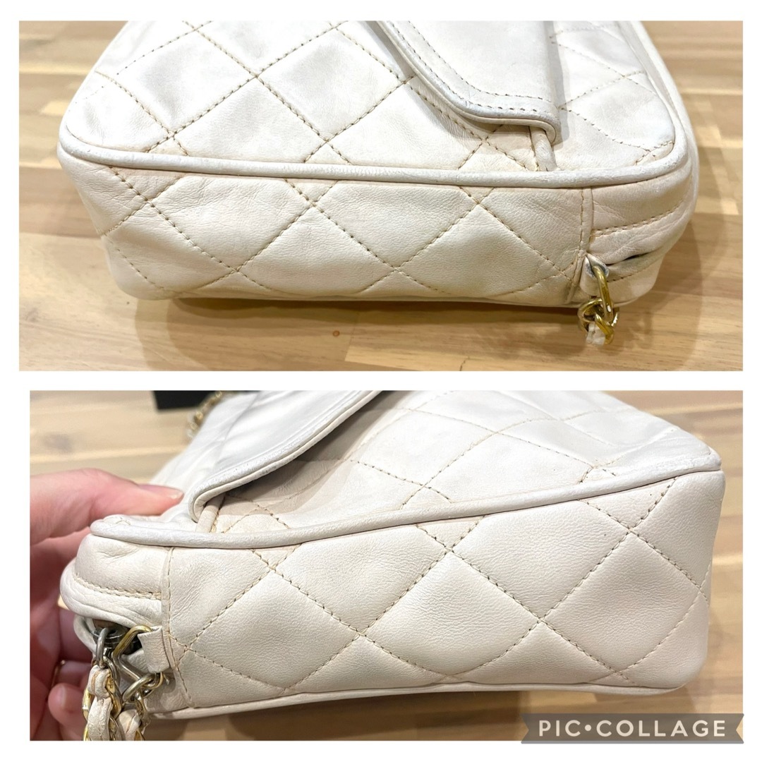 CHANEL - CHANEL ヴィンテージシャネル マトラッセ アイボリー CHANEL - CHANEL ヴィンテージシャネル マトラッセ アイボリー
