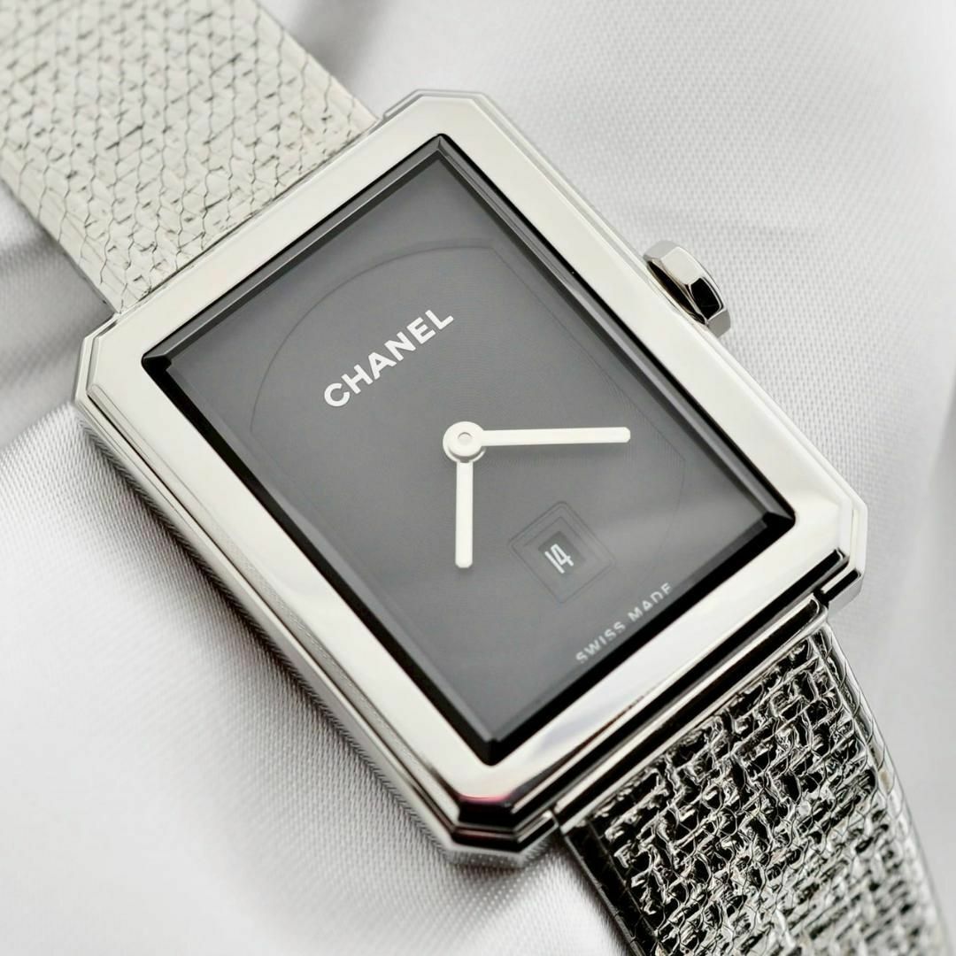 CHANEL - CHANEL 磨き済 ボーイフレンド ツイード H4878 CHANEL - CHANEL 磨き済 ボーイフレンド ツイード H4878