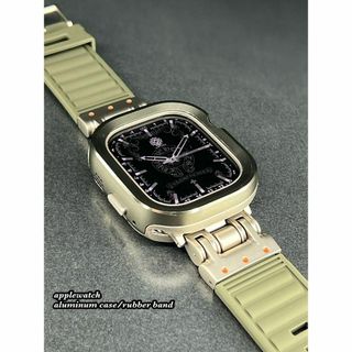 アップルウォッチ(Apple Watch)のアルミニウムケース ラバーベルト アップルウォッチ 49mm 45mm 44mm(ラバーベルト)