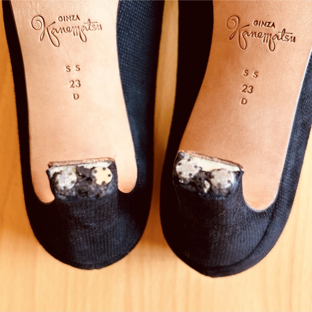 GINZA Kanematsu - 【難あり】銀座かねまつ パンプス ブラック GINZA Kanematsu - 【難あり】銀座かねまつ パンプス ブラック