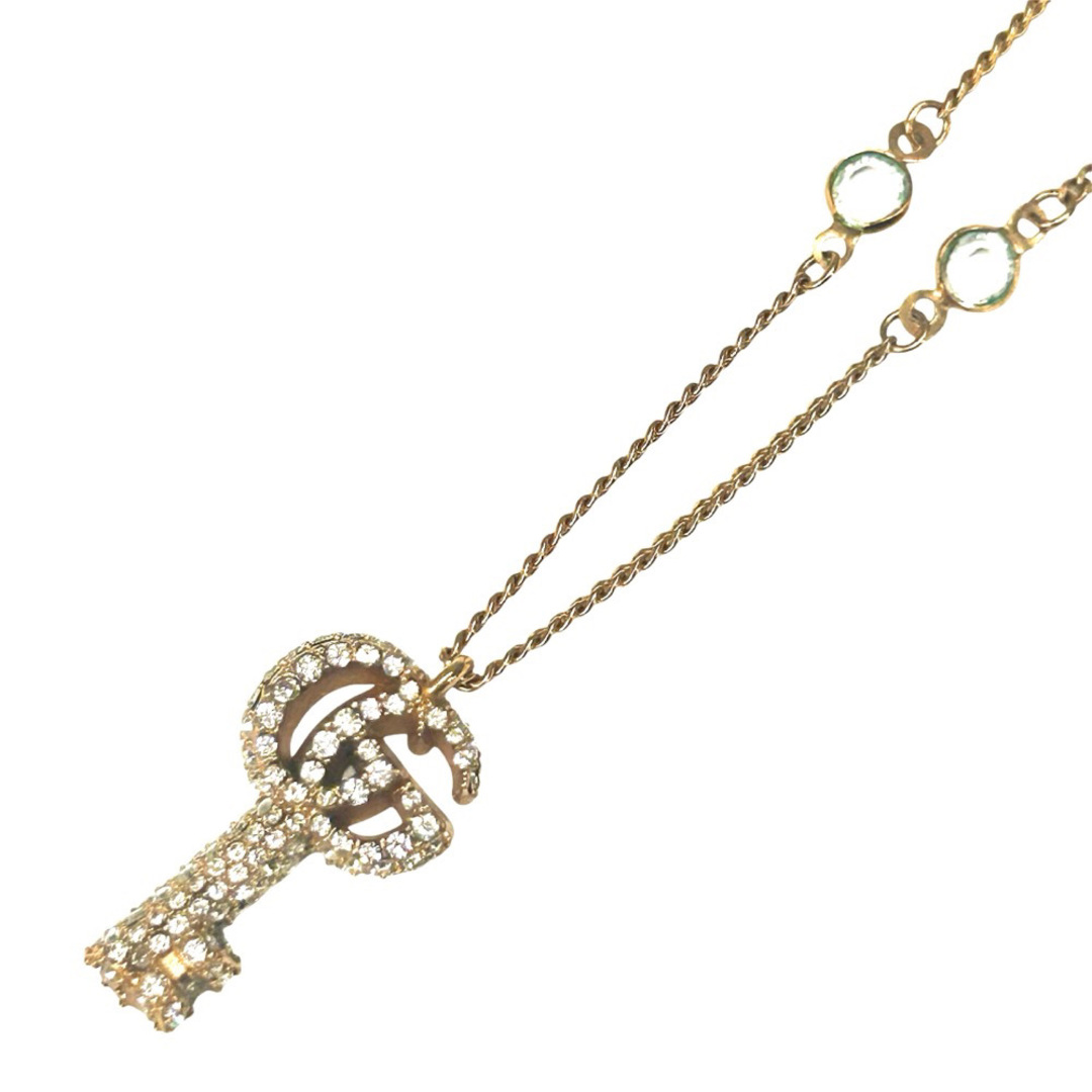 GUCCI - GUCCI グッチ ネックレス ダブルG クリスタル付きキー GUCCI - GUCCI グッチ ネックレス ダブルG クリスタル付きキー