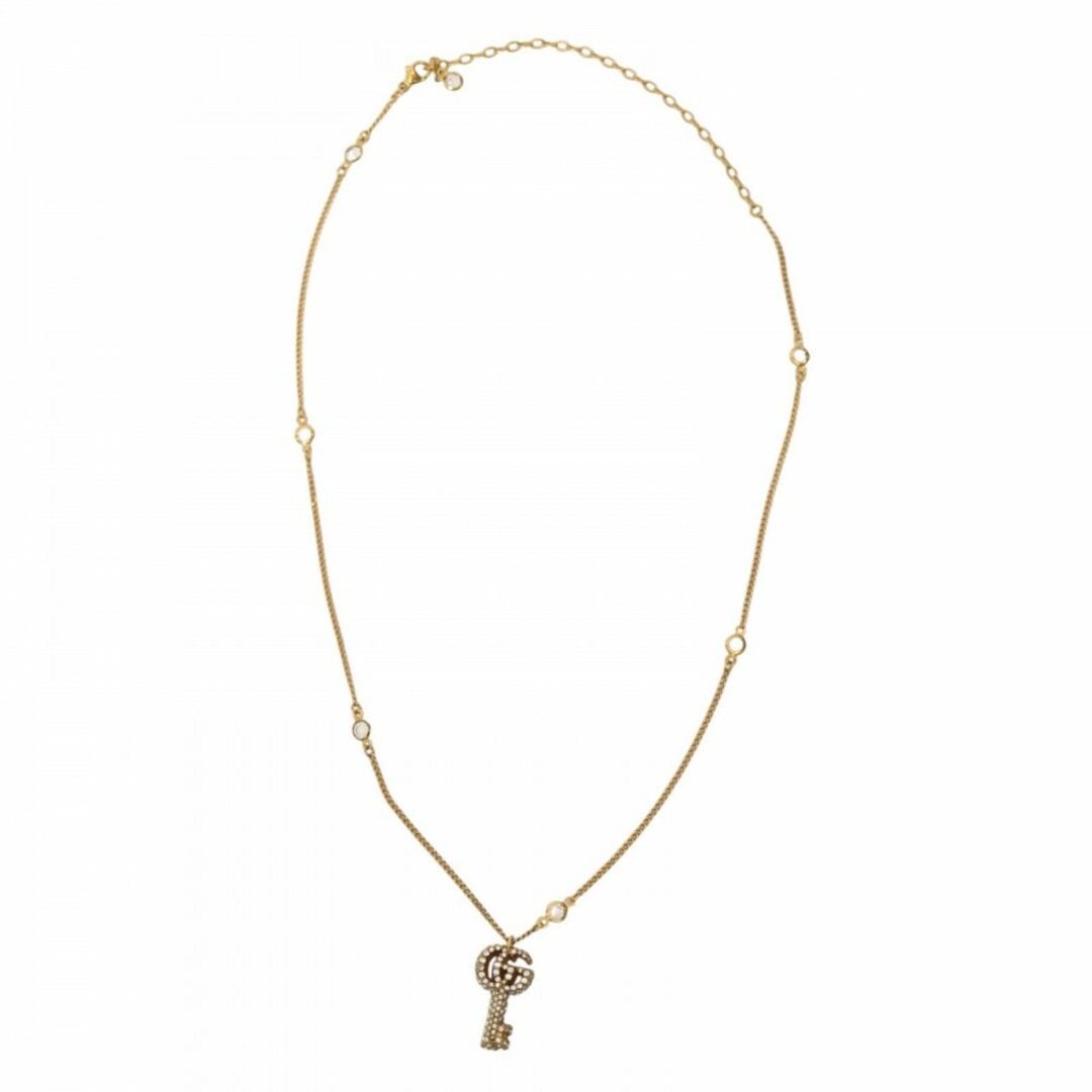 GUCCI - GUCCI グッチ ネックレス ダブルG クリスタル付きキー GUCCI - GUCCI グッチ ネックレス ダブルG クリスタル付きキー