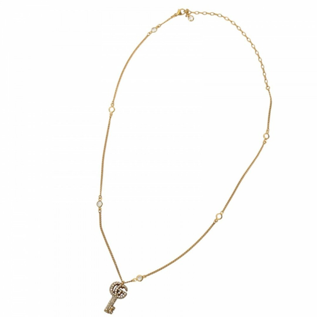 GUCCI - GUCCI グッチ ネックレス ダブルG クリスタル付きキー GUCCI - GUCCI グッチ ネックレス ダブルG クリスタル付きキー