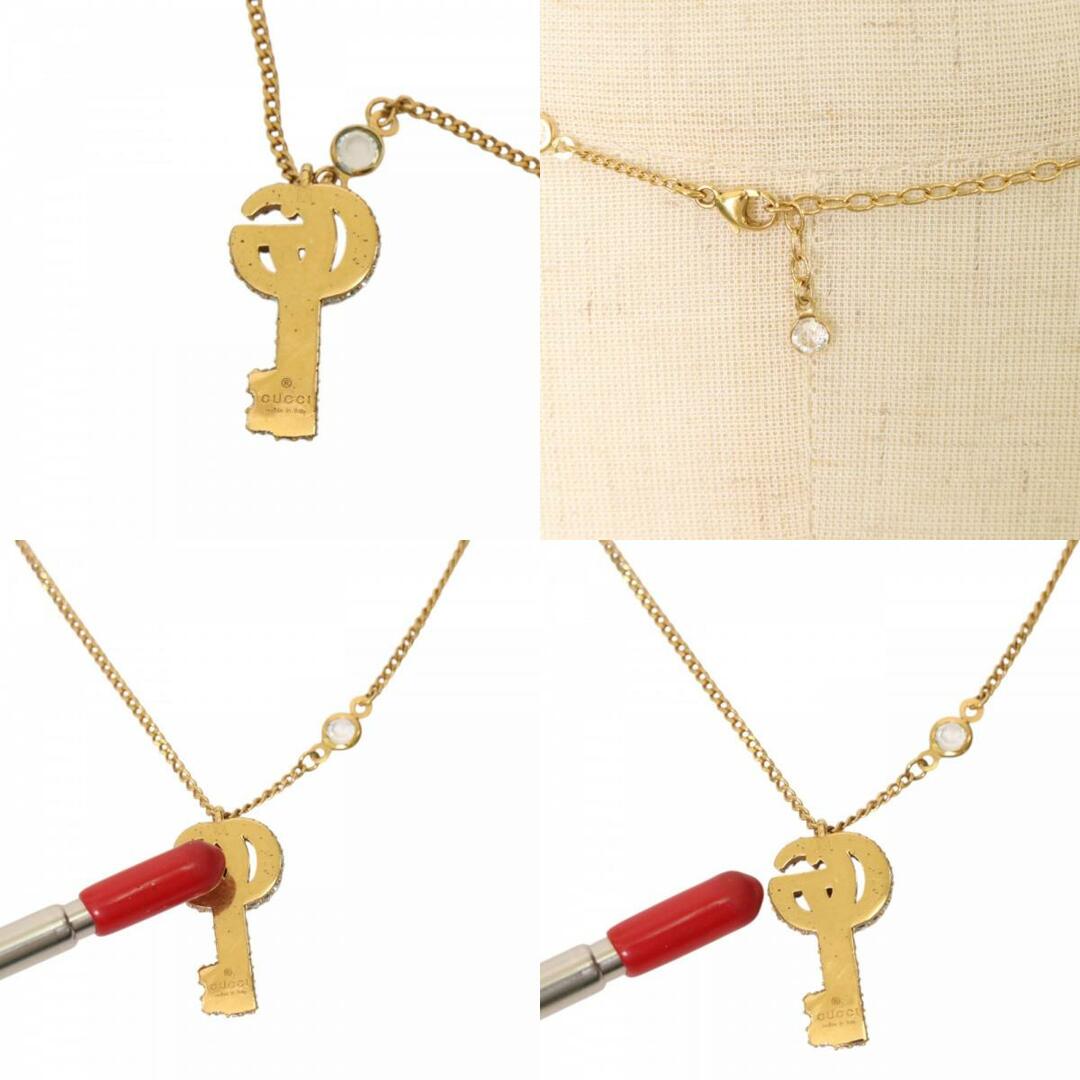 GUCCI - GUCCI グッチ ネックレス ダブルG クリスタル付きキー GUCCI - GUCCI グッチ ネックレス ダブルG クリスタル付きキー