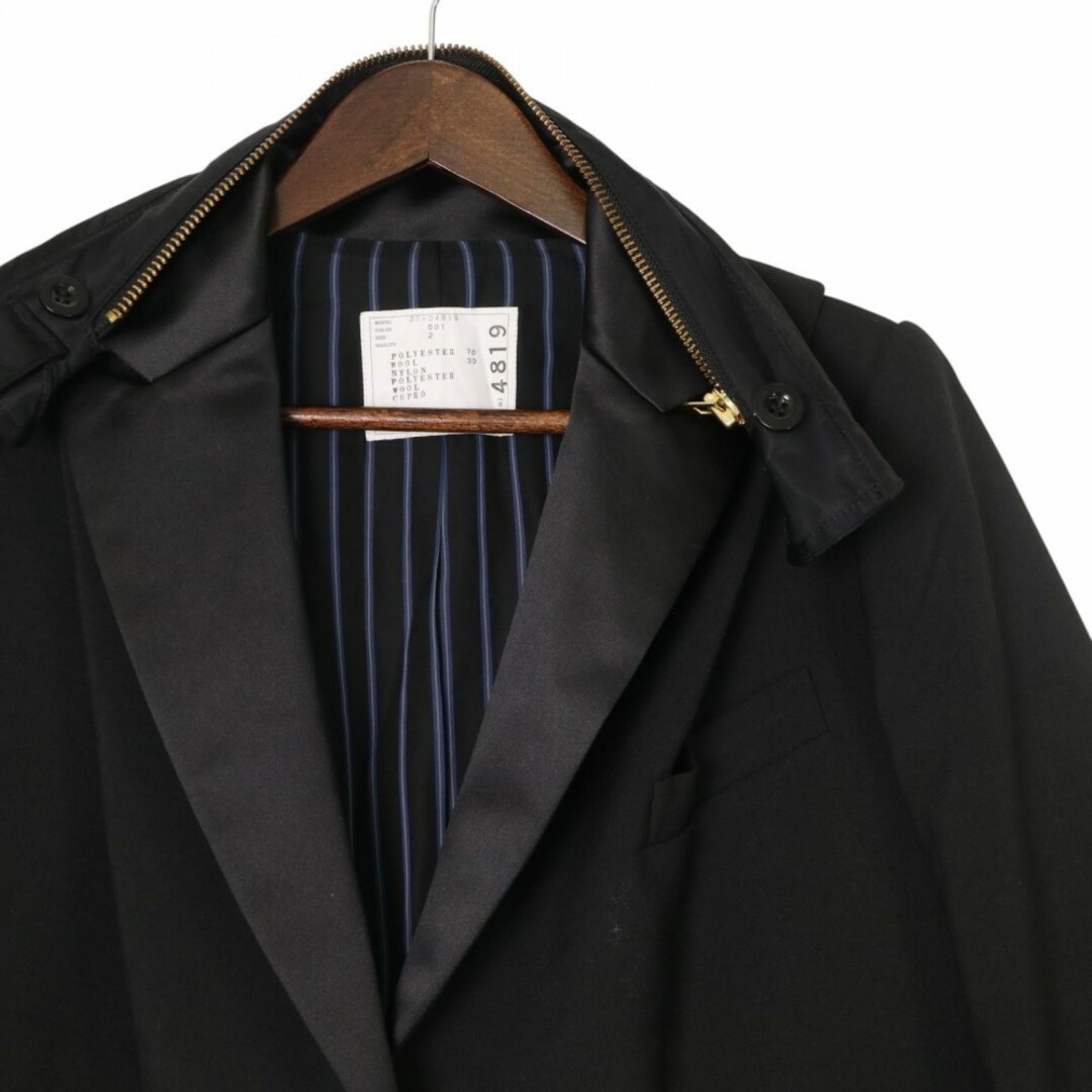 sacai - Sacai サカイ テーラードジャケット 異素材ミックス sacai - Sacai サカイ テーラードジャケット 異素材ミックス