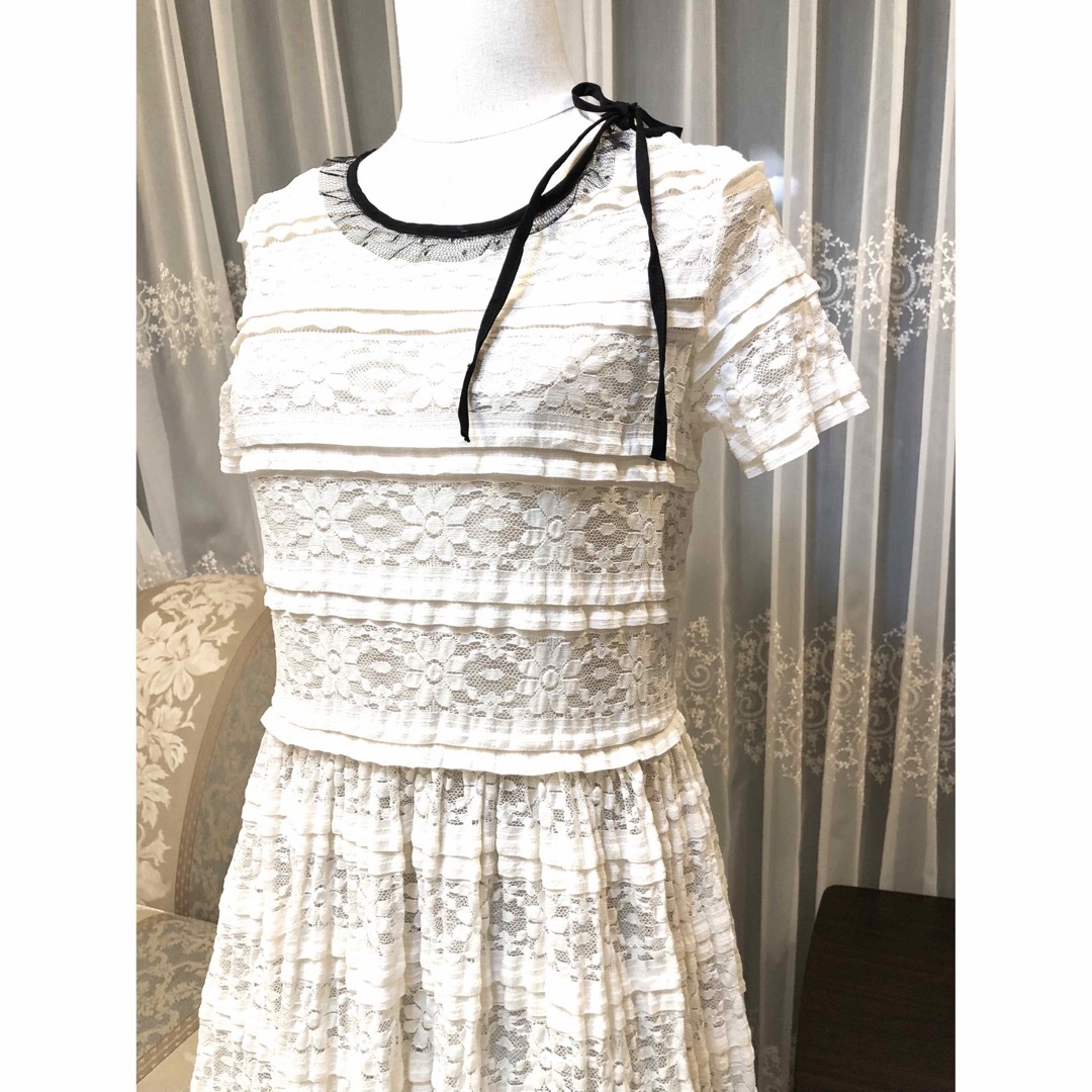 RED VALENTINO - 極美品 RED VALENTINOの総レースワンピース RED VALENTINO - 極美品 RED VALENTINOの総レースワンピース