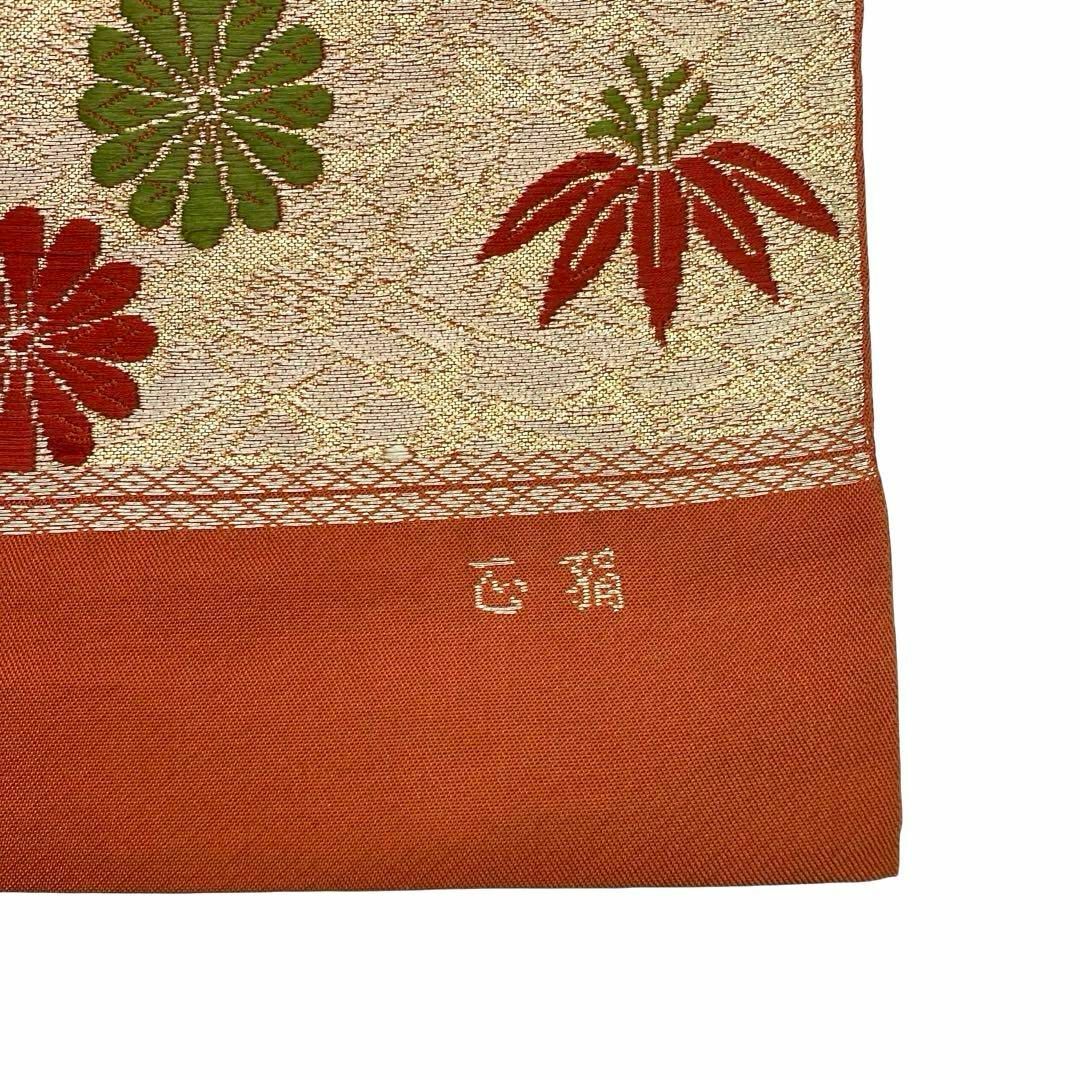 MO-3356 袋帯 西陣 服部織物 白鳥錦 花模様の通販 by 結-むすび MO-3356 袋帯 西陣 服部織物 白鳥錦 花模様の通販 by 結-むすび