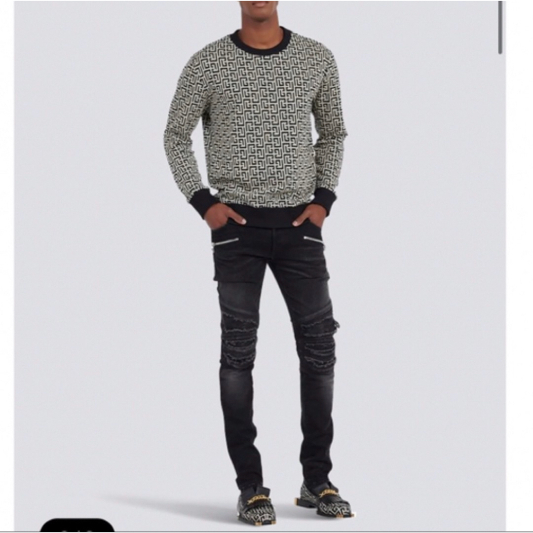 BALMAIN - 定価21.3万円 バルマンオム リップドバイカーブラック BALMAIN - 定価21.3万円 バルマンオム リップドバイカーブラック