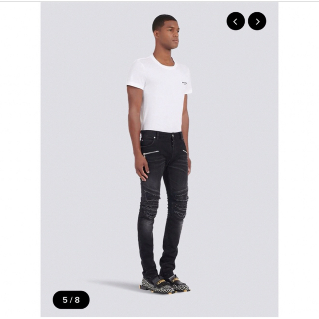 BALMAIN - 定価21.3万円 バルマンオム リップドバイカーブラック BALMAIN - 定価21.3万円 バルマンオム リップドバイカーブラック