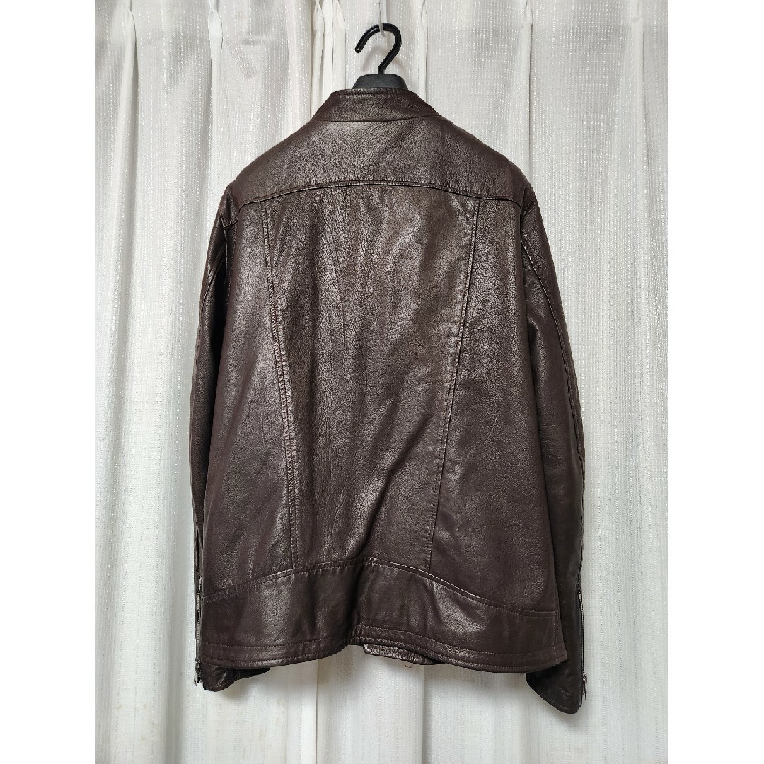 美品】デラン Delan セミダブル ライダース ラムレザー 濃茶 50 美品】デラン Delan セミダブル ライダース ラムレザー 濃茶 50