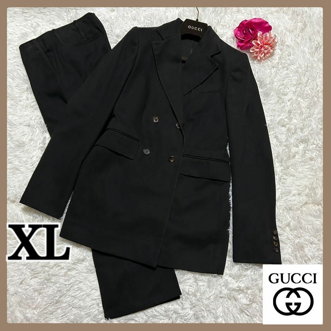 GUCCI - 【美品】グッチ スーツセットアップ ブラック ダブル GUCCI - 【美品】グッチ スーツセットアップ ブラック ダブル