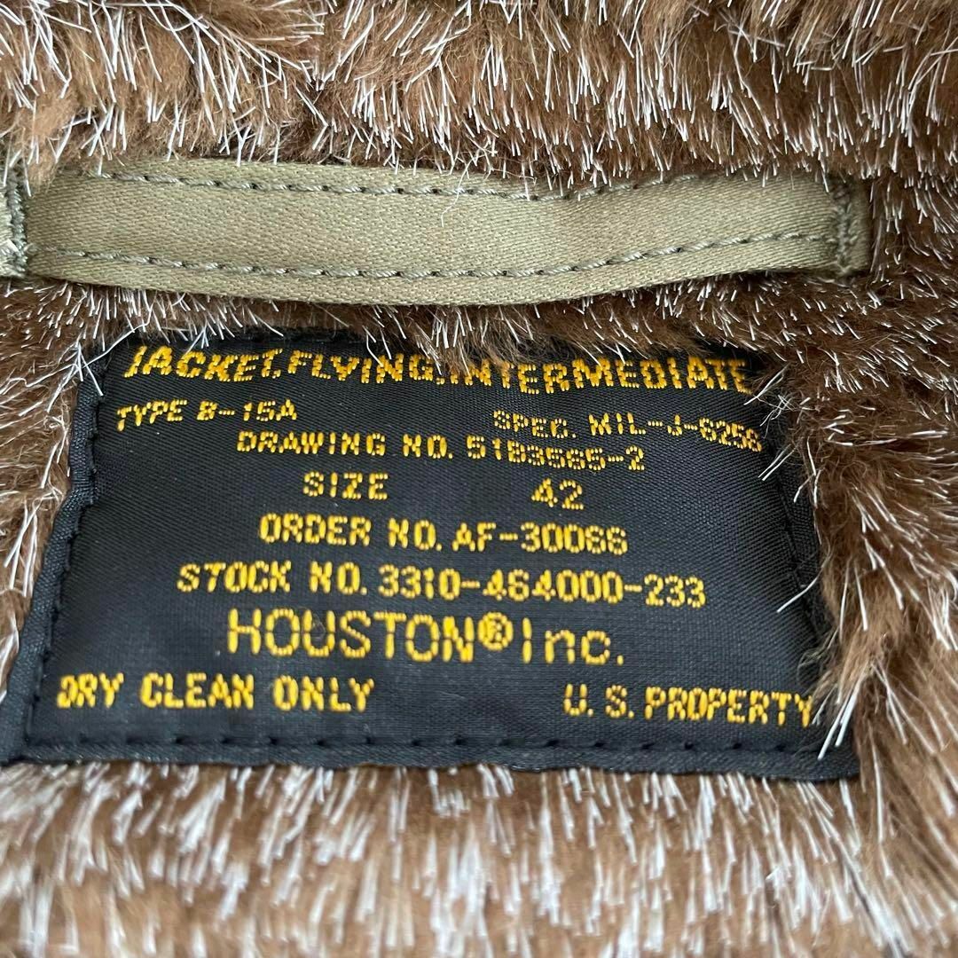 HOUSTON - 美品 ヒューストン フライトジャケット B-15A リアル HOUSTON - 美品 ヒューストン フライトジャケット B-15A リアル