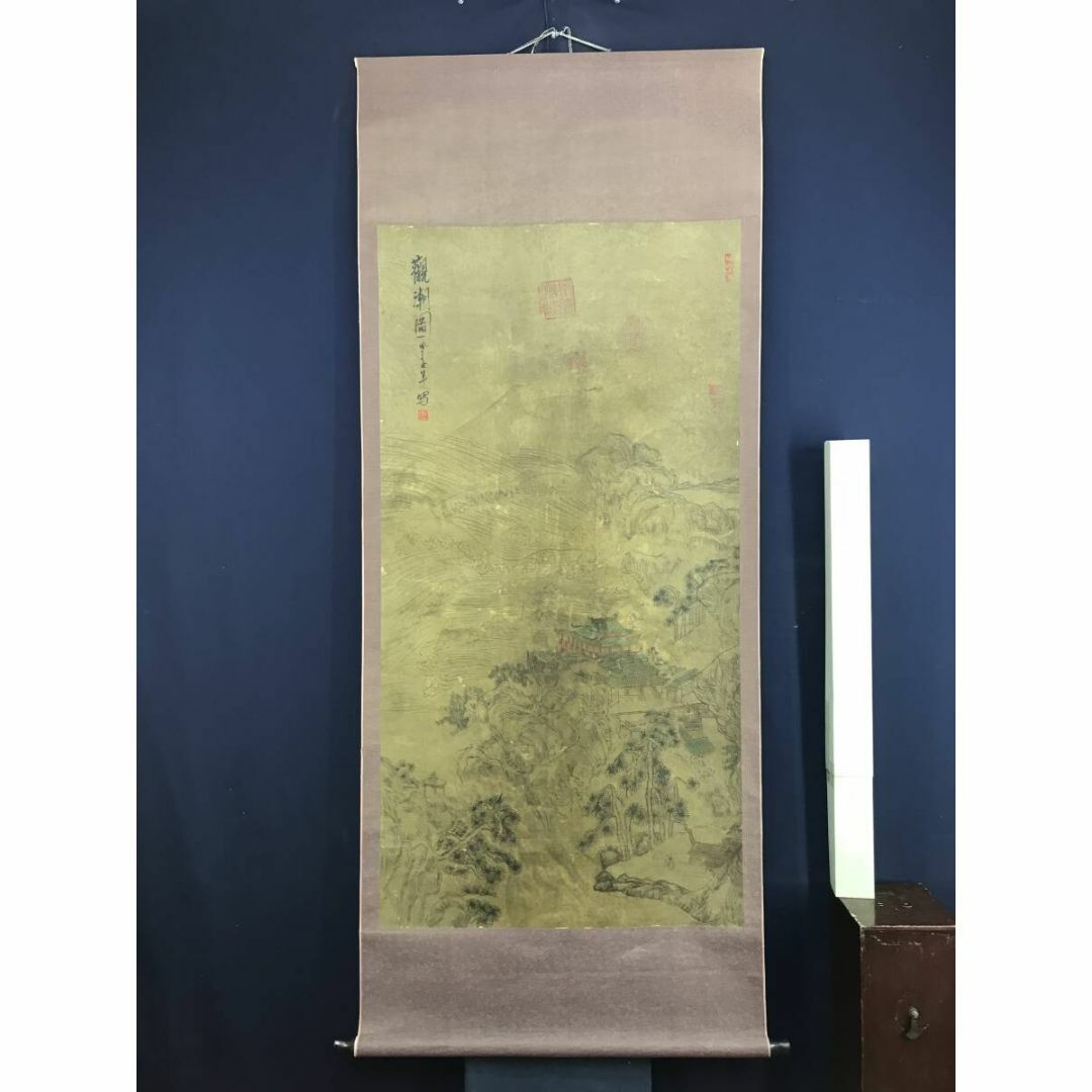 作者不詳/中国山水図/楼閣山水図/掛軸☆宝船☆AF-386の通販 by 作者不詳/中国山水図/楼閣山水図/掛軸☆宝船☆AF-386の通販 by