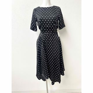 エイソス(asos)の新品未使用 Little Mistress オープンバックドットフレアドレス 1(ミディアムドレス)