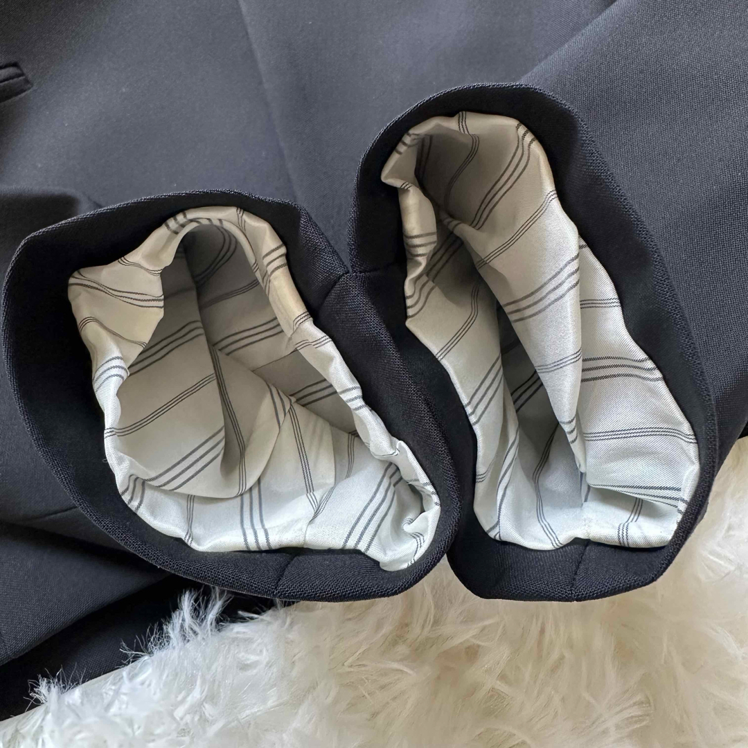 Theory - 美品 ノーカラー セットアップ パンツ LANAIスーツ Theory - 美品 ノーカラー セットアップ パンツ LANAIスーツ