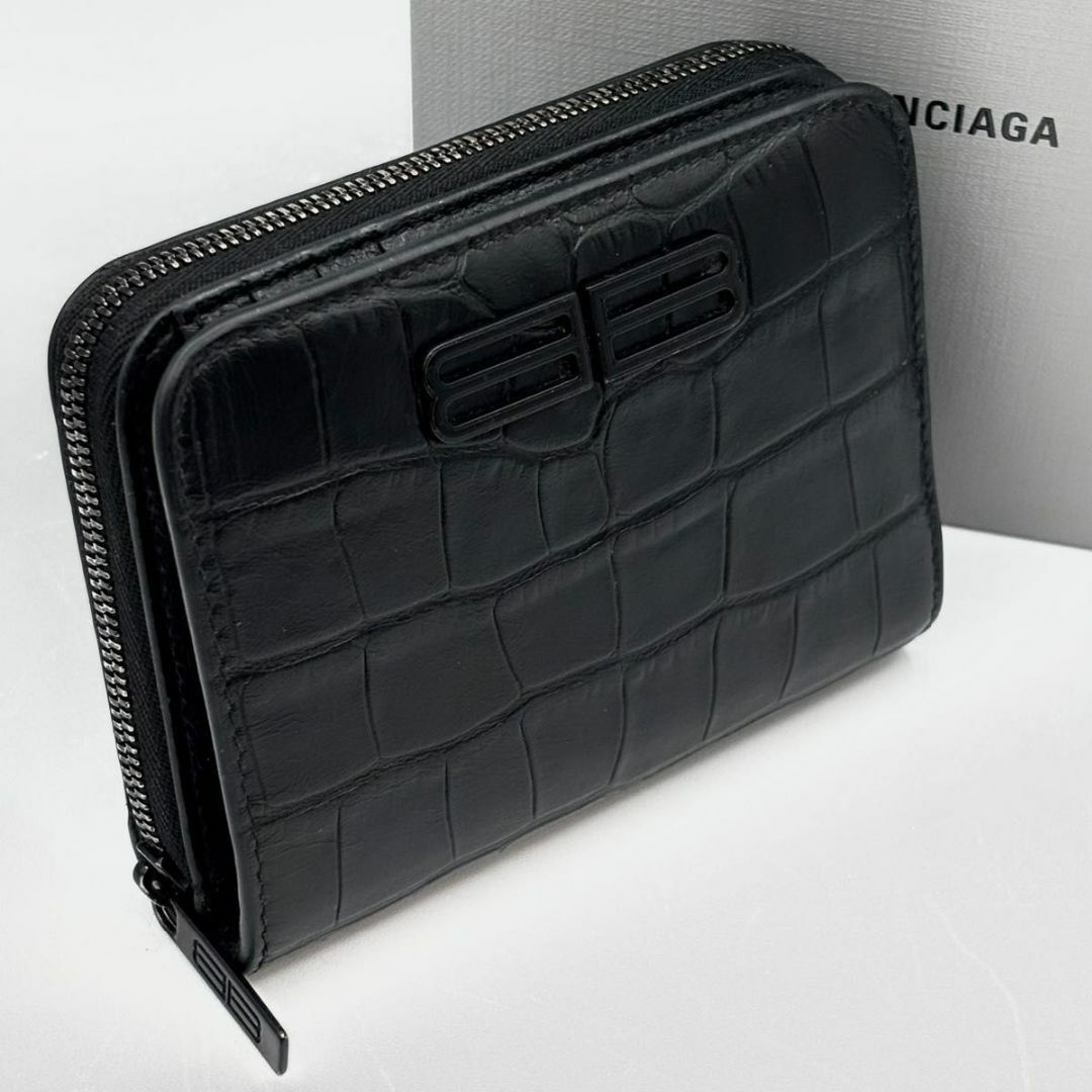 BALENCIAGA - 極美品 箱袋付属 バレンシアガ クロコ 型押し 二 BALENCIAGA - 極美品 箱袋付属 バレンシアガ クロコ 型押し 二