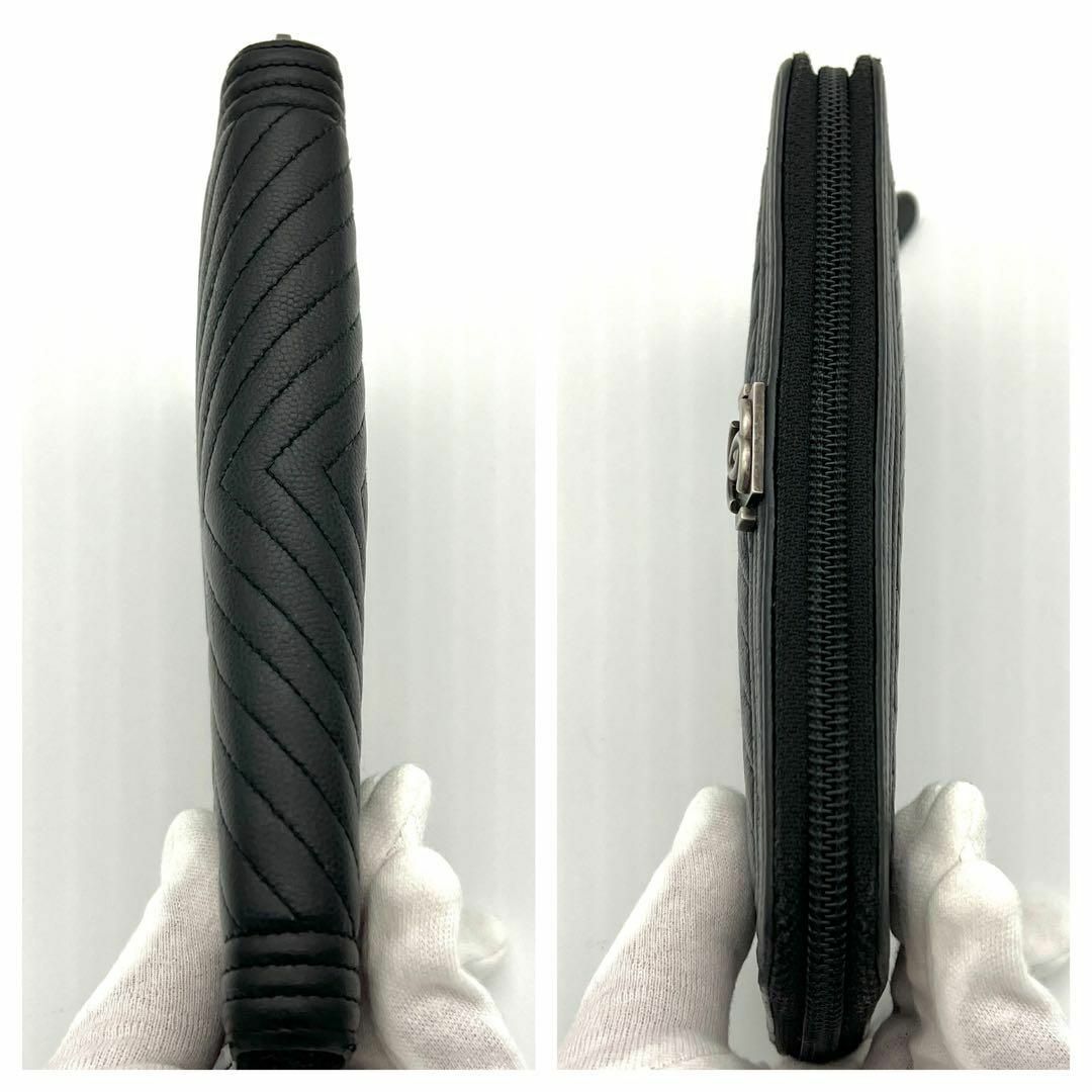 CHANEL - 【極美品】シャネル キャビアスキン ボーイシャネル CHANEL - 【極美品】シャネル キャビアスキン ボーイシャネル