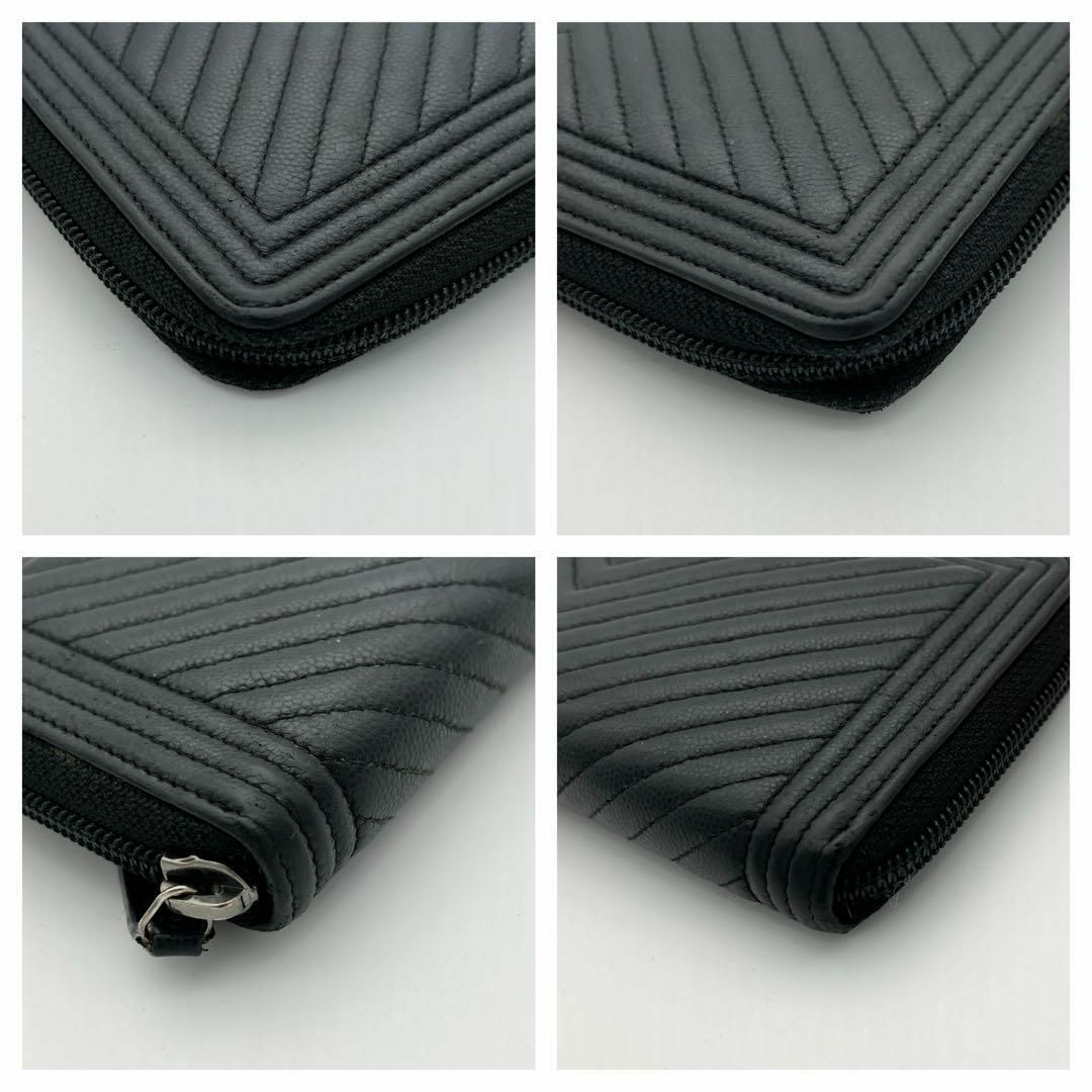 CHANEL - 【極美品】シャネル キャビアスキン ボーイシャネル CHANEL - 【極美品】シャネル キャビアスキン ボーイシャネル