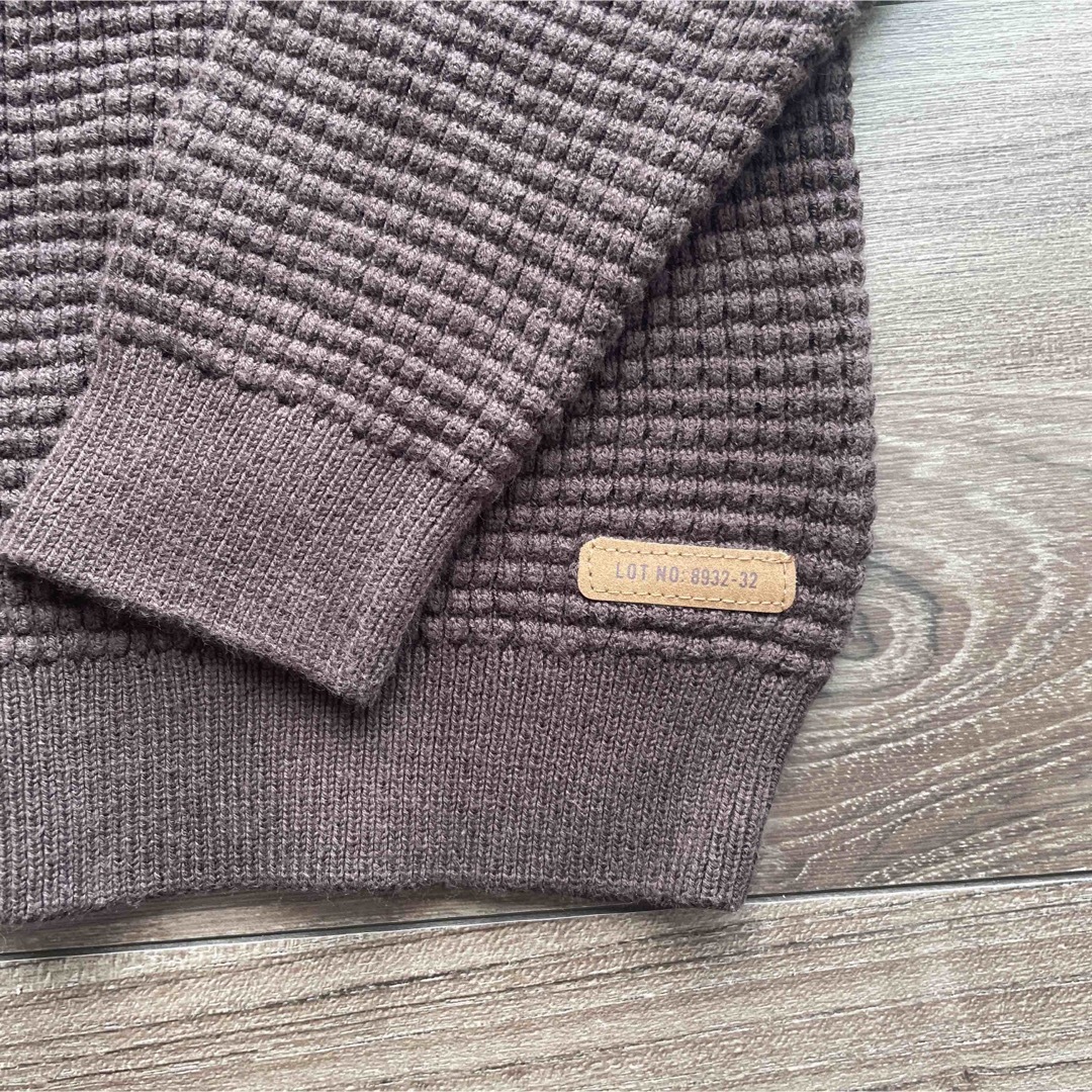 H&M - H&M ダークブラウン ワッフル編み ニットセーター サイズ H&M - H&M ダークブラウン ワッフル編み ニットセーター サイズ