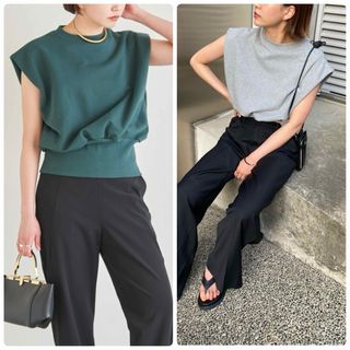 未使用 yori シャーベットニットノースリーブの通販 by taym's 未使用 yori シャーベットニットノースリーブの通販 by taym's