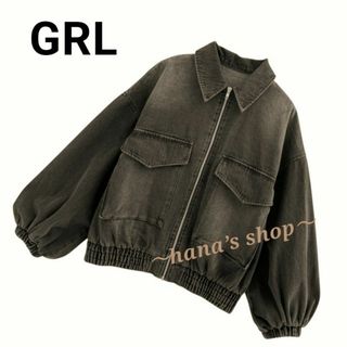 GRL - グレイル ブラック デニムジャケット cu486の通販 by GRL - グレイル ブラック デニムジャケット cu486の通販 by