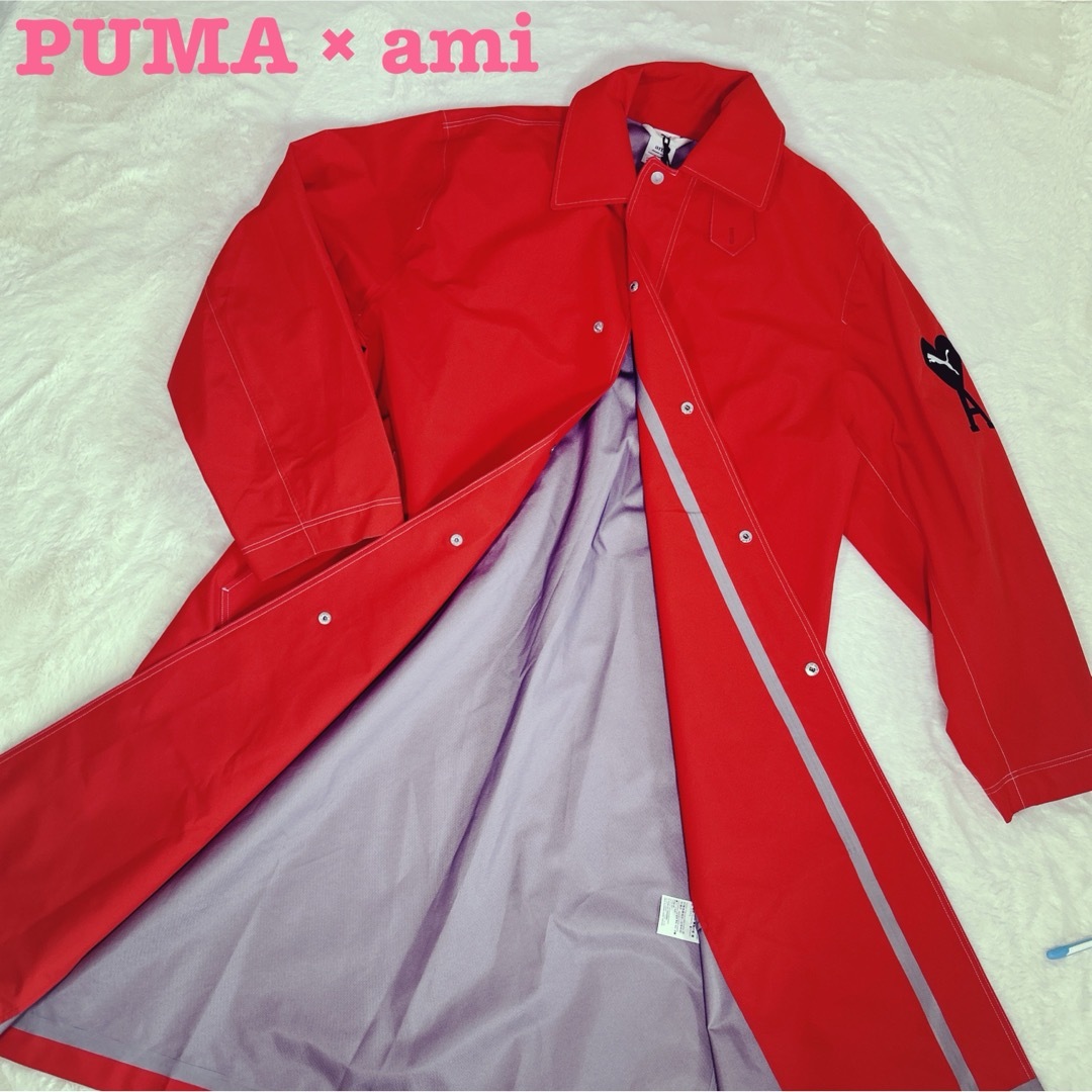 ami - ✨新品タグ付き✨PUMA × ami 朱色トレンチコート ami - ✨新品タグ付き✨PUMA × ami 朱色トレンチコート