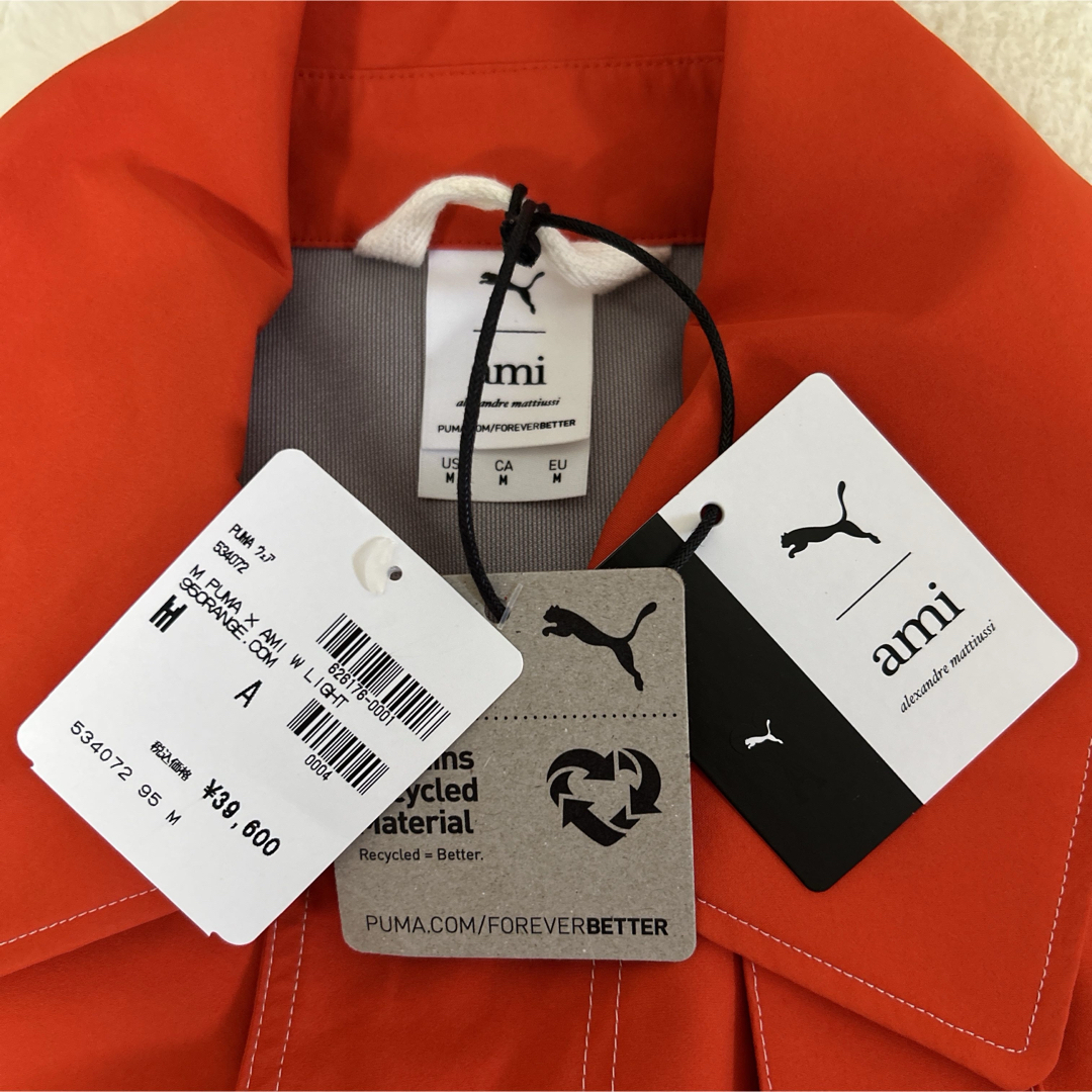 ami - ✨新品タグ付き✨PUMA × ami 朱色トレンチコート ami - ✨新品タグ付き✨PUMA × ami 朱色トレンチコート