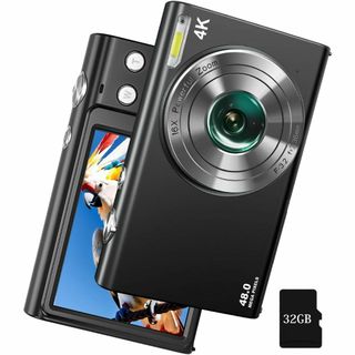4K デジタルカメラ 4800万画素 デジカメ AF機能 3cmマクロ撮影 (コンパクトデジタルカメラ)