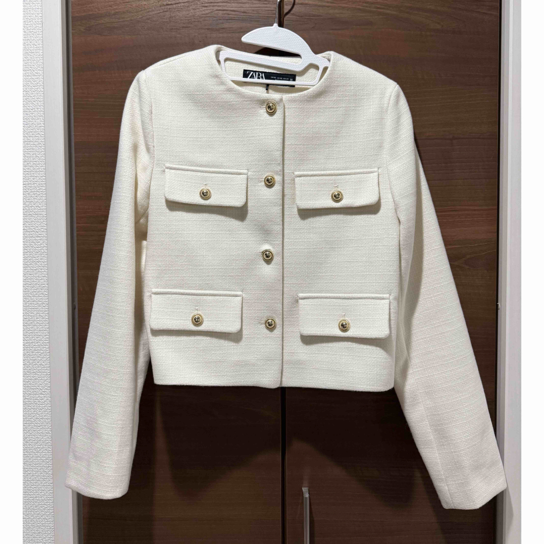 ZARA - 完売品 ZARA ザラ フラップクロップドジャケットノー ZARA - 完売品 ZARA ザラ フラップクロップドジャケットノー