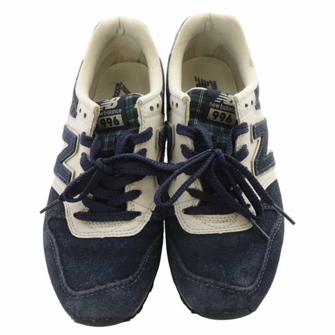 New Balance - ニューバランス スニーカー ロゴ 刺繍 23cm 紺の New Balance - ニューバランス スニーカー ロゴ 刺繍 23cm 紺の