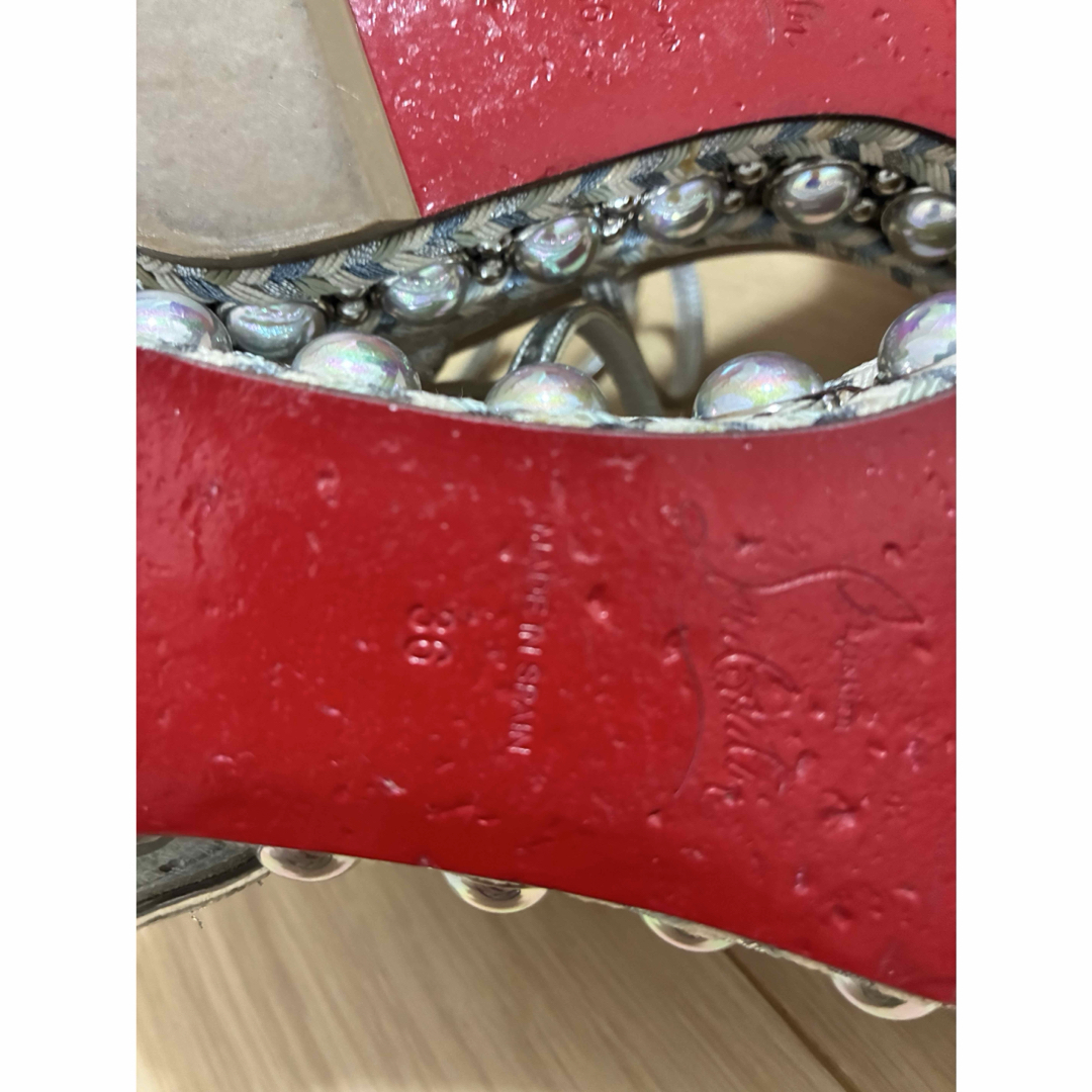 Christian Louboutin - ルブタン シルバー サンダルの通販 by vv Christian Louboutin - ルブタン シルバー サンダルの通販 by vv