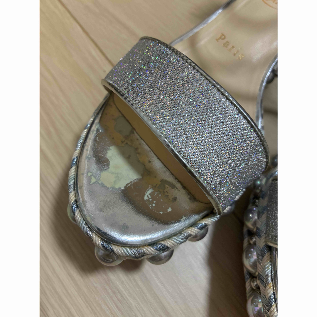 Christian Louboutin - ルブタン シルバー サンダルの通販 by vv Christian Louboutin - ルブタン シルバー サンダルの通販 by vv