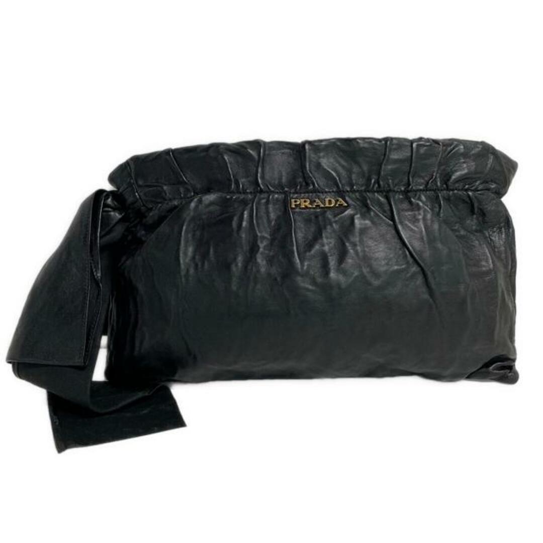 PRADA - PRADA(プラダ) クラッチバッグ - BP0265 黒 革タグ PRADA - PRADA(プラダ) クラッチバッグ - BP0265 黒 革タグ