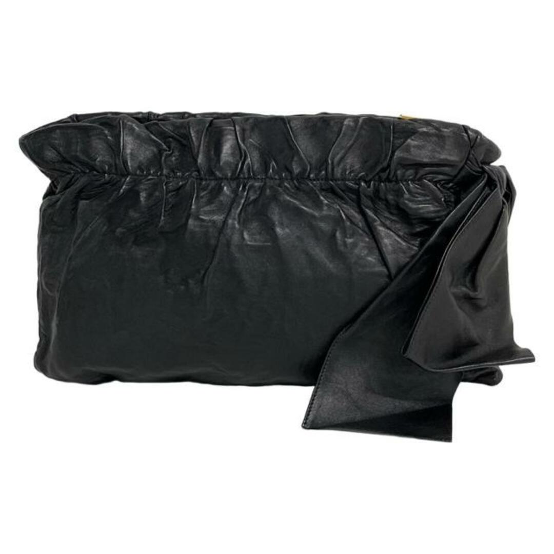 PRADA - PRADA(プラダ) クラッチバッグ - BP0265 黒 革タグ PRADA - PRADA(プラダ) クラッチバッグ - BP0265 黒 革タグ