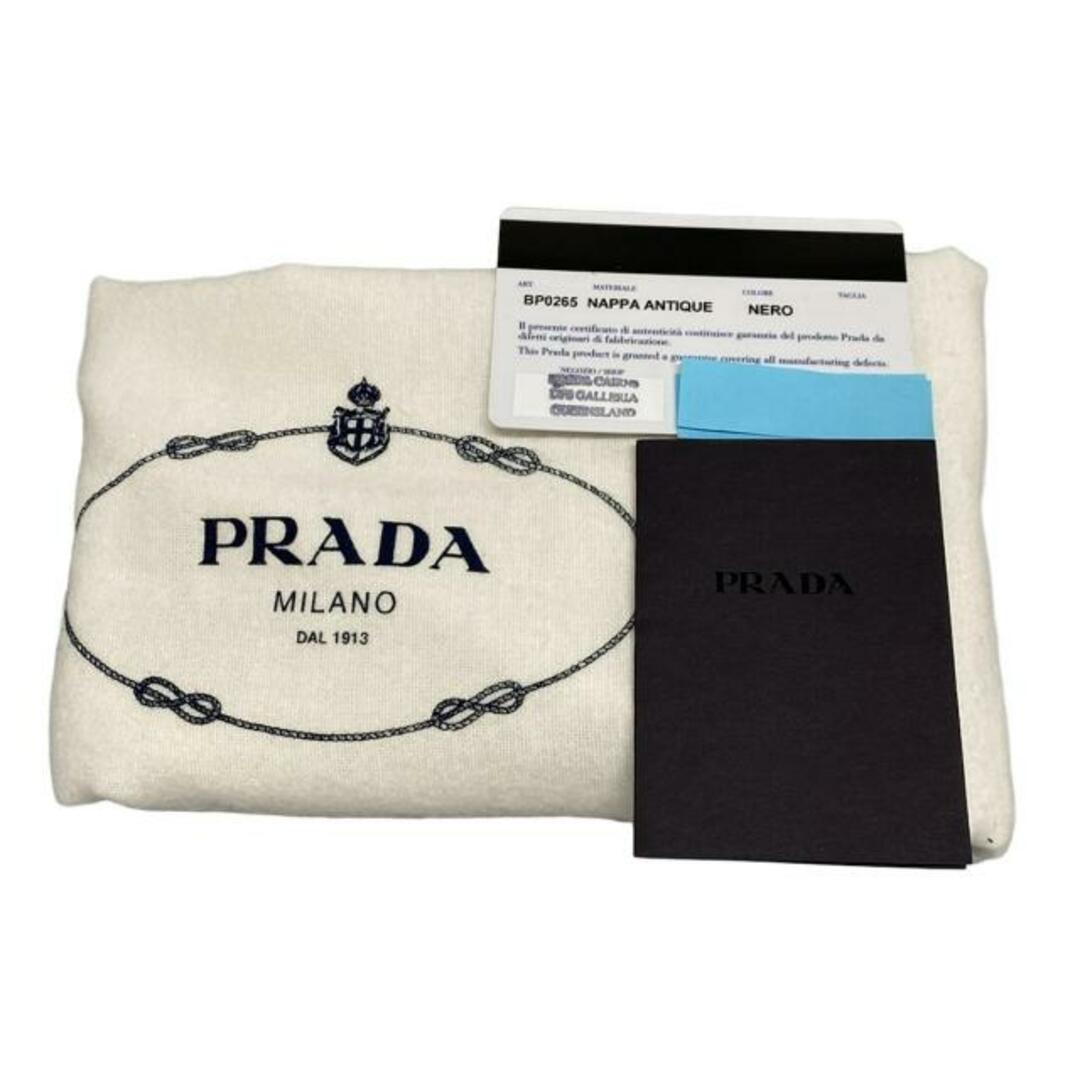 PRADA - PRADA(プラダ) クラッチバッグ - BP0265 黒 革タグ PRADA - PRADA(プラダ) クラッチバッグ - BP0265 黒 革タグ