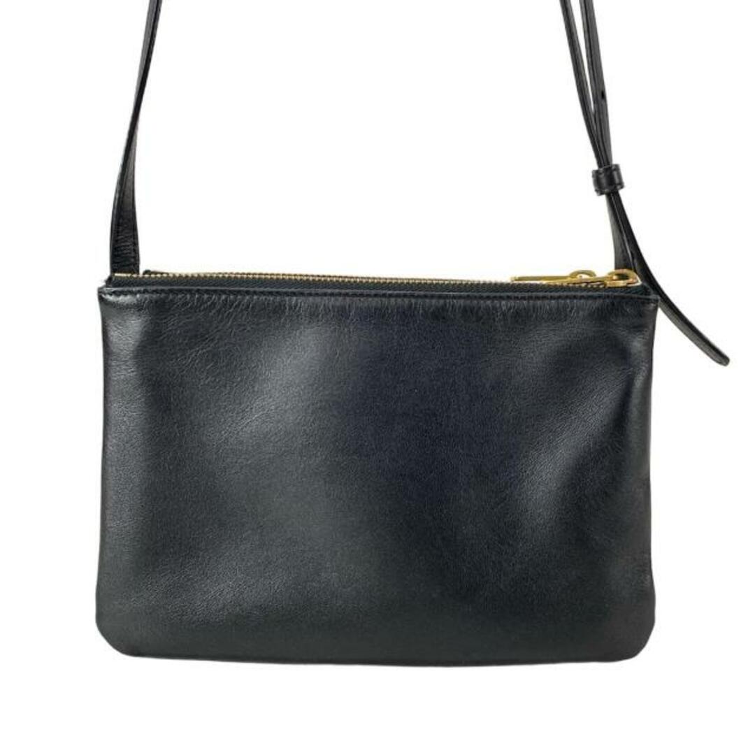 CELINE - CELINE(セリーヌ) ショルダーバッグ トリオ 黒 レザー CELINE - CELINE(セリーヌ) ショルダーバッグ トリオ 黒 レザー