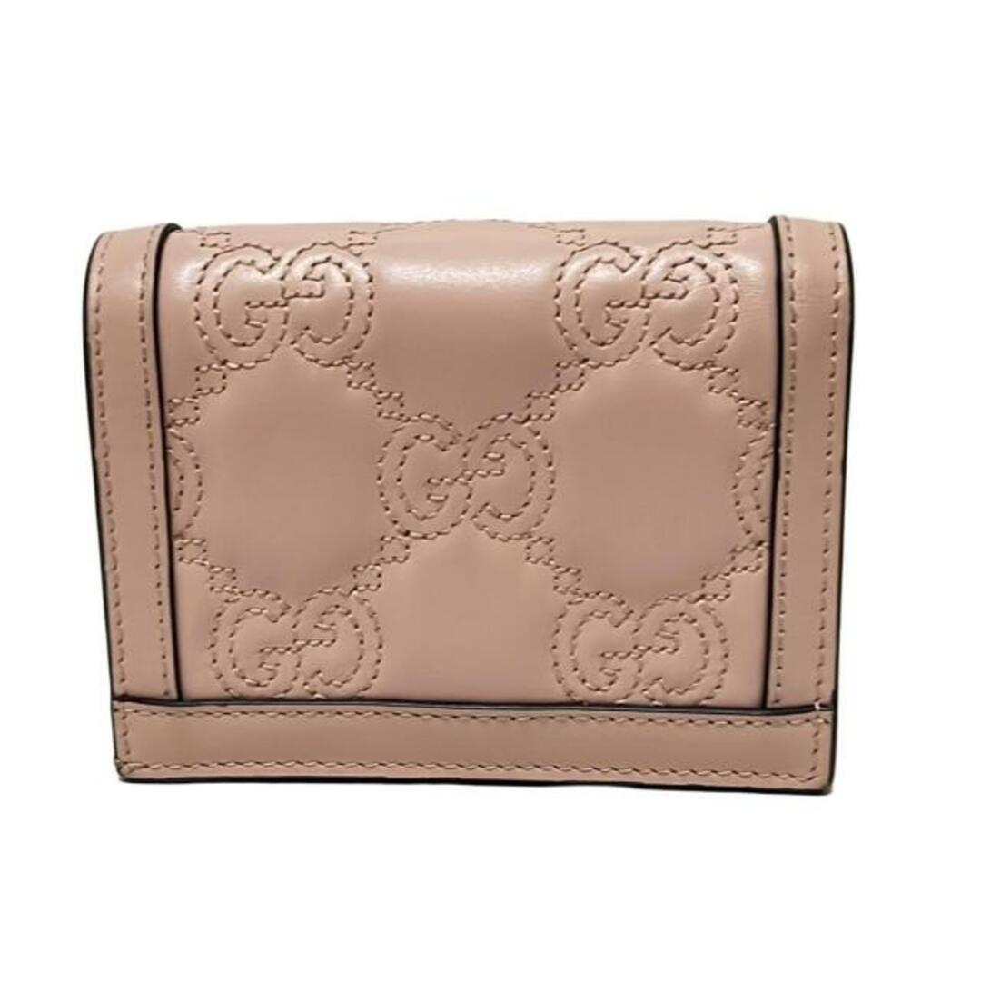 GUCCI - GUCCI(グッチ) 2つ折り財布 GGマトラッセ 723786 ピンク GUCCI - GUCCI(グッチ) 2つ折り財布 GGマトラッセ 723786 ピンク