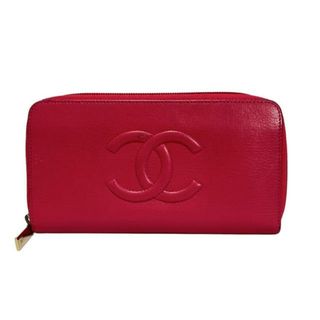 CHANEL - CHANEL(シャネル) 長財布 - ピンク ラウンドファスナー CHANEL - CHANEL(シャネル) 長財布 - ピンク ラウンドファスナー