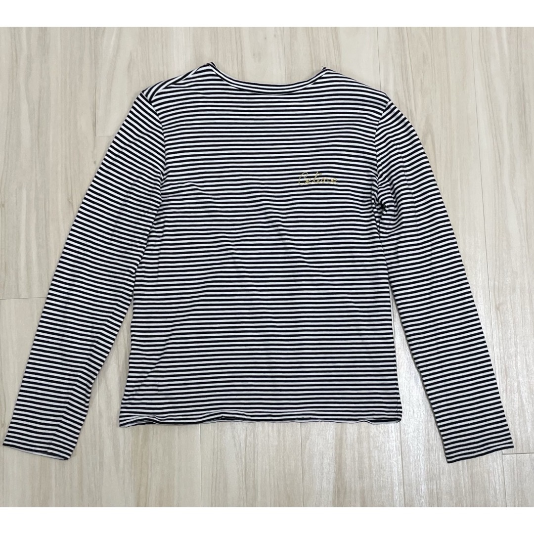 CELINE - 19AW Celine ロゴ刺繍 ボーダー ニットTシャツ ロンT CELINE - 19AW Celine ロゴ刺繍 ボーダー ニットTシャツ ロンT