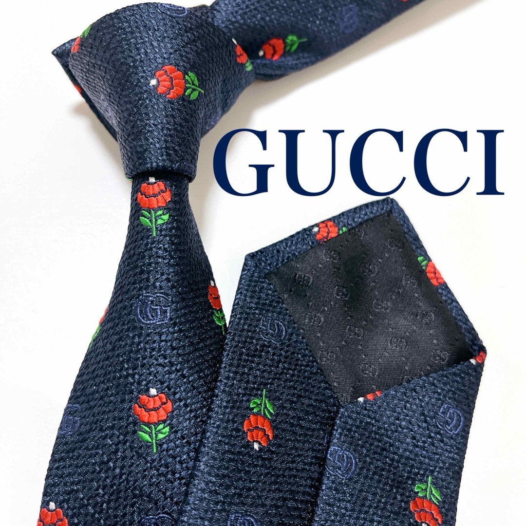 GUCCI - 美品 グッチ ネクタイ ハイブランド GG柄 インター GUCCI - 美品 グッチ ネクタイ ハイブランド GG柄 インター