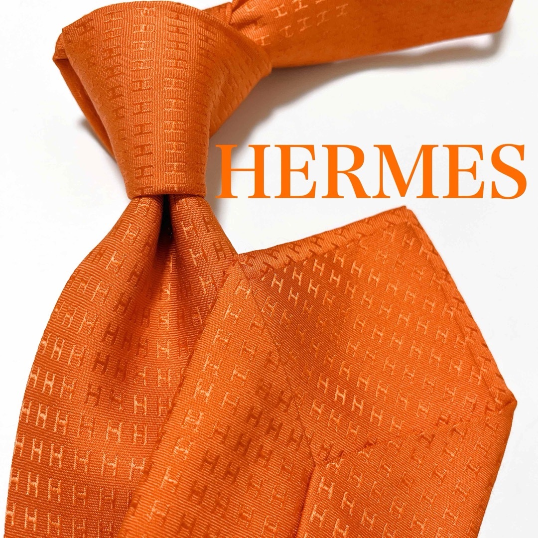 HERMES - 美品 エルメス ネクタイ ハイブランド H柄 ファソネ HERMES - 美品 エルメス ネクタイ ハイブランド H柄 ファソネ