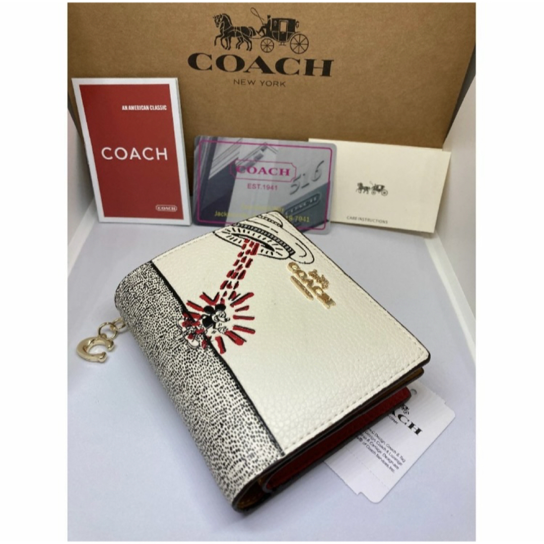 COACH - COACH コーチ C7433 二つ折り財布 ディズニー x キース COACH - COACH コーチ C7433 二つ折り財布 ディズニー x キース