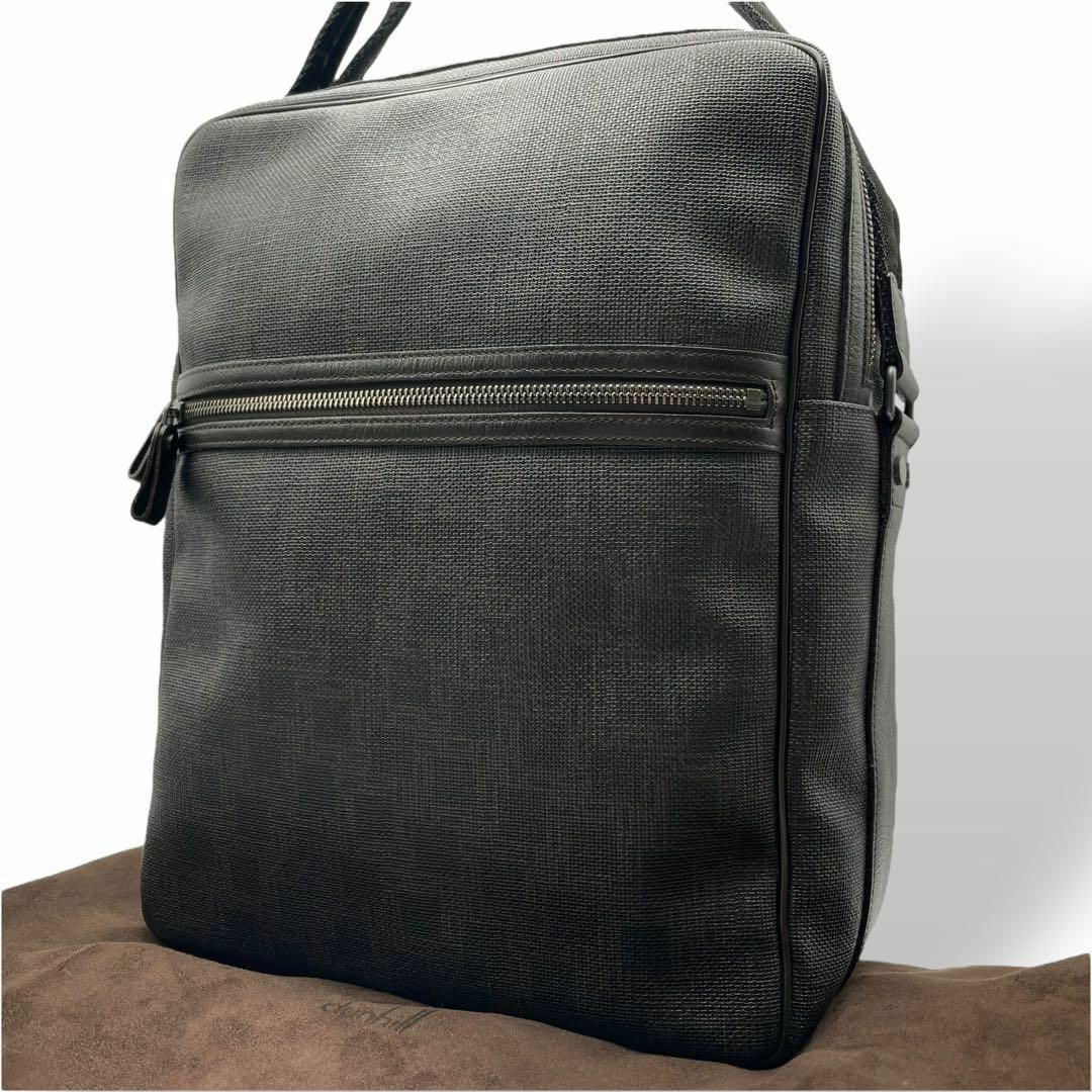 Dunhill - 極美品 ダンヒル 大容量 ショルダーバッグ クロス Dunhill - 極美品 ダンヒル 大容量 ショルダーバッグ クロス