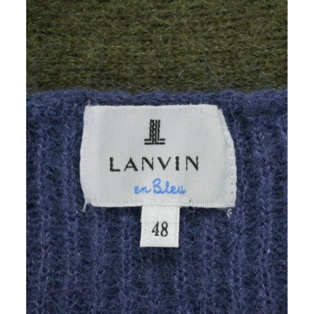 LANVIN en Bleu - LANVIN en bleu カーディガン 48(L位) 青x緑 LANVIN en Bleu - LANVIN en bleu カーディガン 48(L位) 青x緑