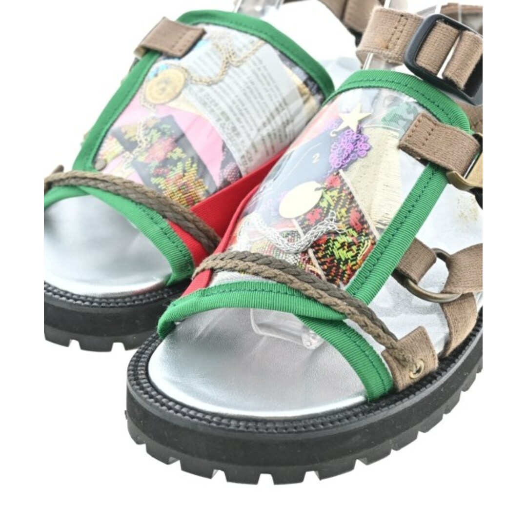 kolor - kolor カラー サンダル S(23cm位) シルバーx緑x赤等 kolor - kolor カラー サンダル S(23cm位) シルバーx緑x赤等