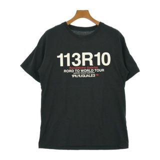 1piu1uguale3 - 1piu1uguale3 Tシャツ・カットソー L 黒x白x赤 1piu1uguale3 - 1piu1uguale3 Tシャツ・カットソー L 黒x白x赤