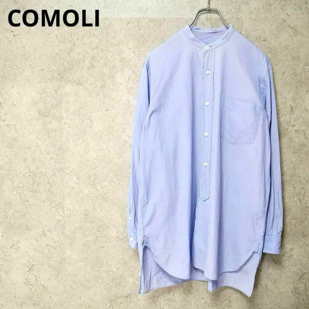 COMOLI - COMOLI 15SS バンドカラーシャツ Saxblue/1の通販 by COMOLI - COMOLI 15SS バンドカラーシャツ Saxblue/1の通販 by