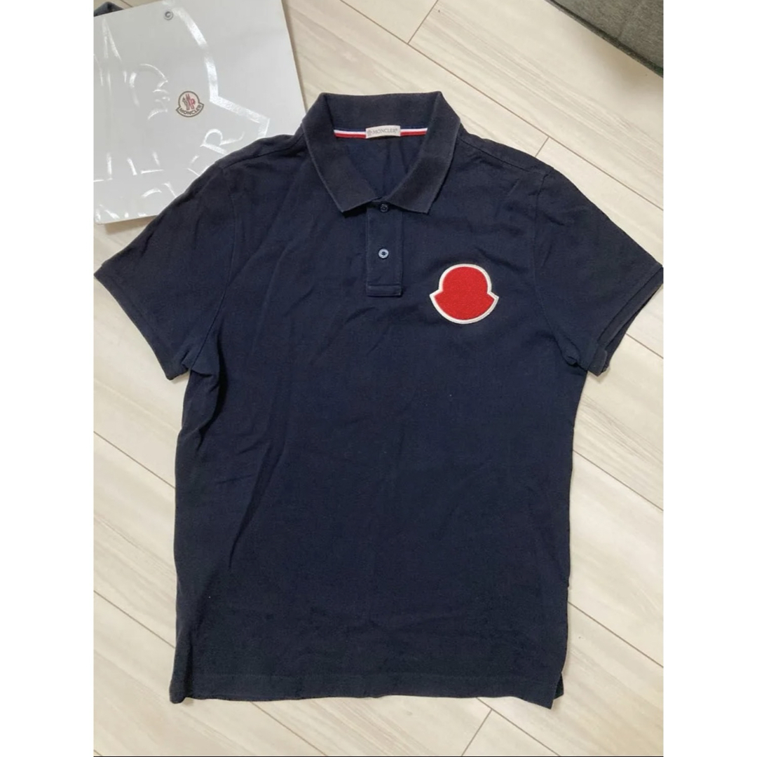 MONCLER - 美品 MONCLER ビックロゴ ポロシャツ 国内正規品の MONCLER - 美品 MONCLER ビックロゴ ポロシャツ 国内正規品の